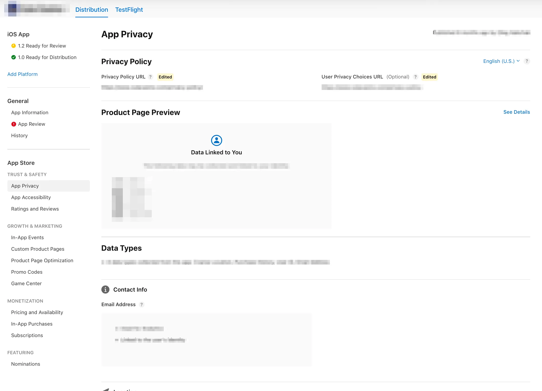 На основі відповідей формується Privacy Nutrition Label, який бачить користувач.