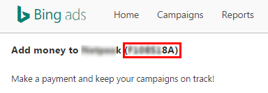 номер аккаунта Bing Ads
