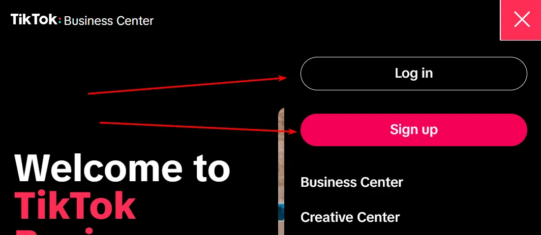 Оберіть Log In (якщо акаунт уже є) або Sign Up (для реєстрації).