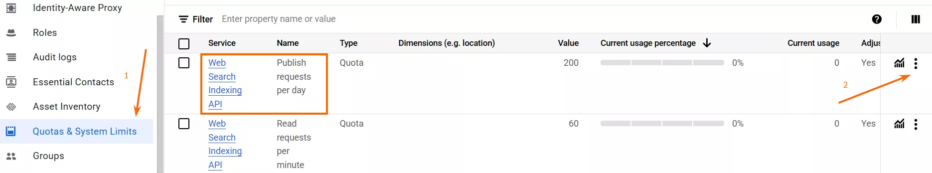 Після цього оберіть функцію «Edit Quota».