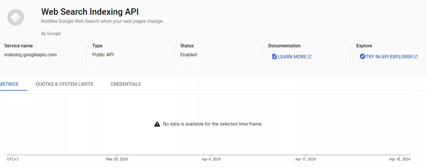 Після цього ви потрапите на екран налаштованого API.