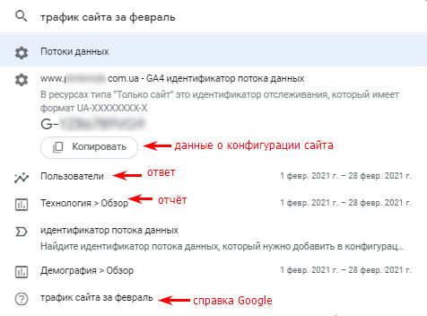 поиск сведений
