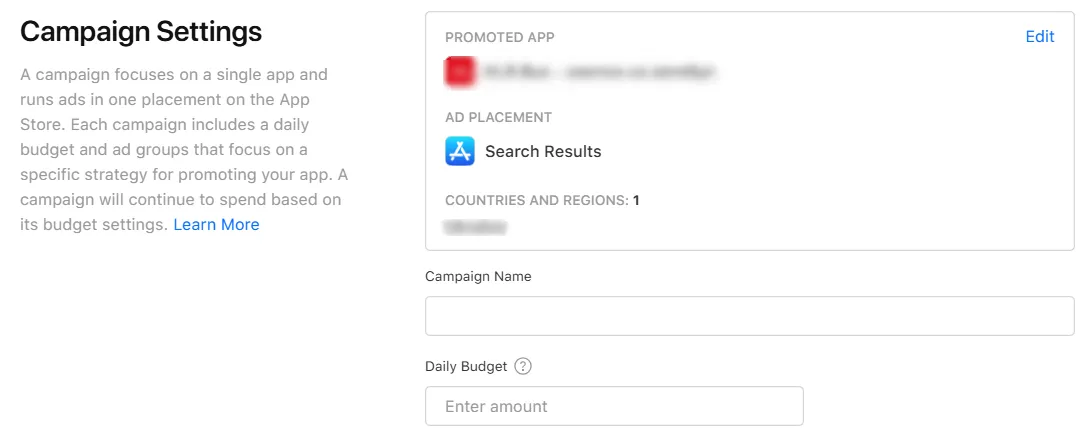 Встановити значення Daily Cap