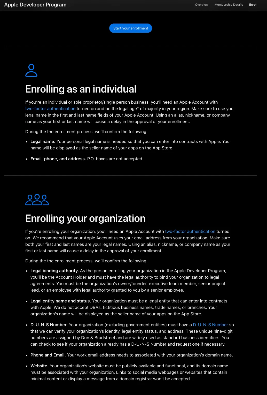 Потребує D-U-N-S номера та юридичних даних.