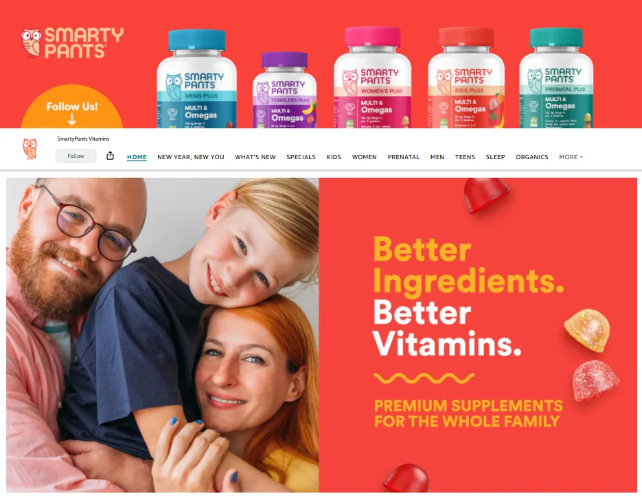 Приклад Amazon Brand Store бренду Panty Pants