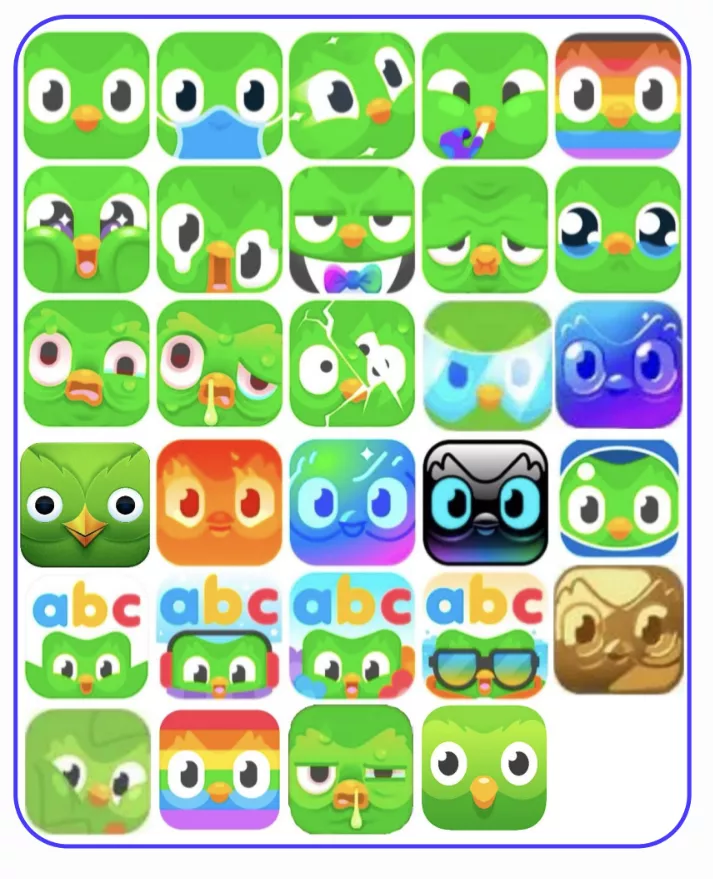 Подборка иконок Duolingo