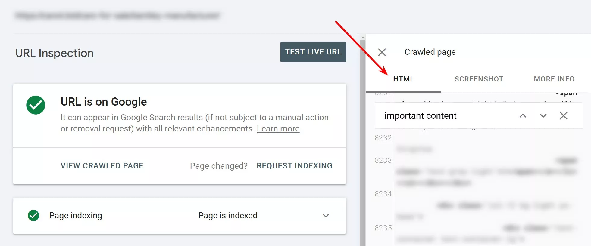 проанализируйте HTML-код и убедитесь в наличии всех основных элементов контента (заголовки, тексты, изображения).