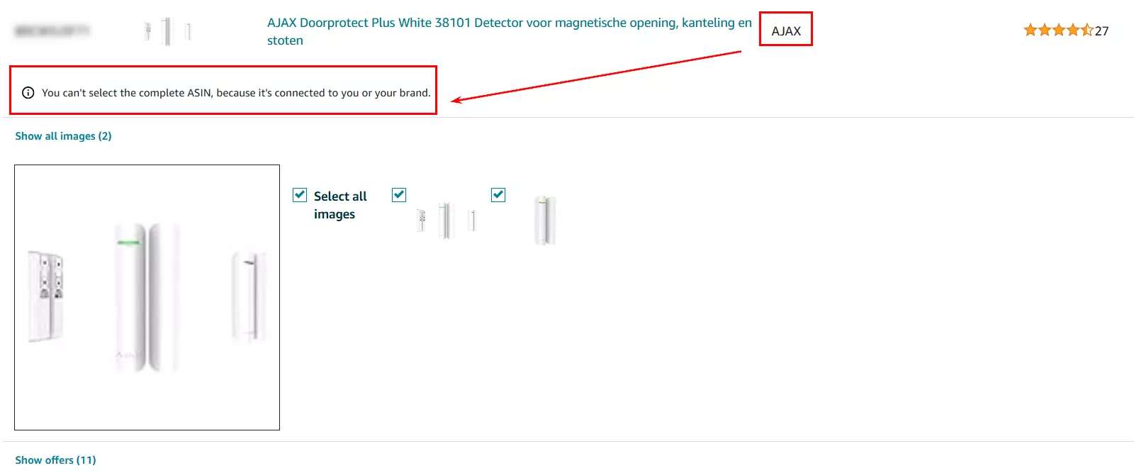 продвижение на маркетплейсах Ajax листинги привязаны к Ajax