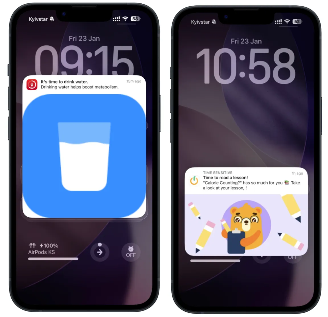 Релевантні push-сповіщення, персоналізовані повідомлення всередині додатка