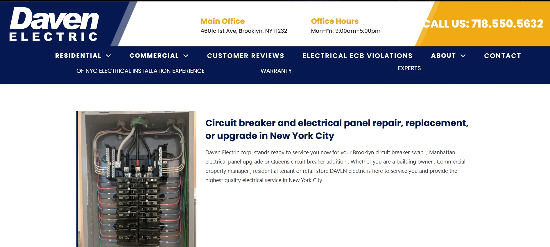 A Fast, User-Friendly Electrician Website