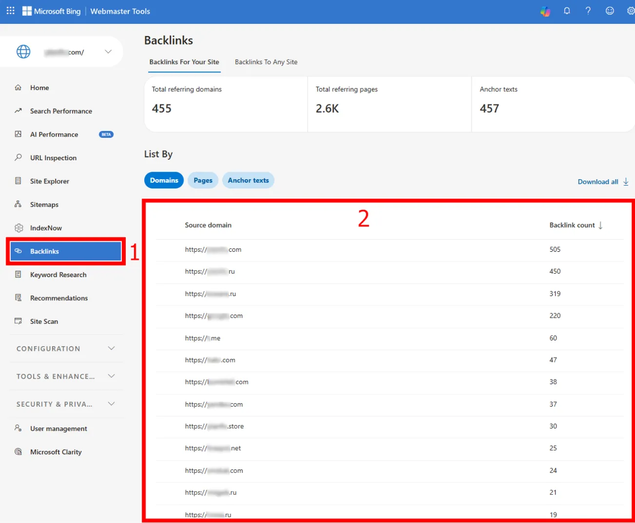 Bing Webmaster Tools