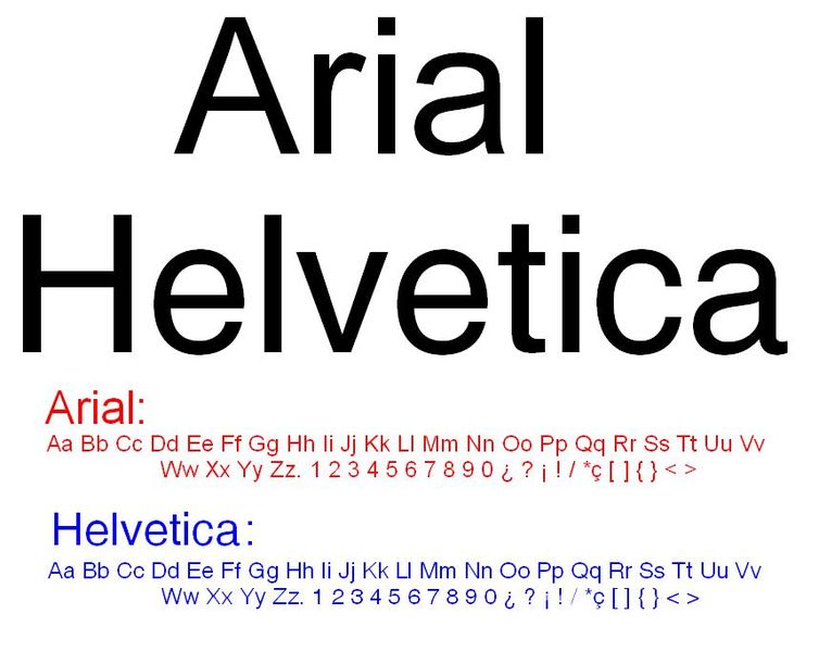 Popular Arial font is nothing else but slightly changed Helvetica.