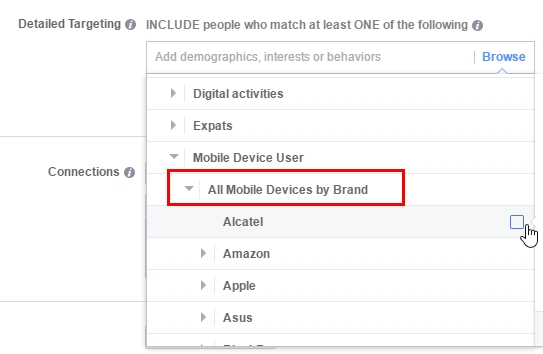 Target users of a particular brand of mobile devices