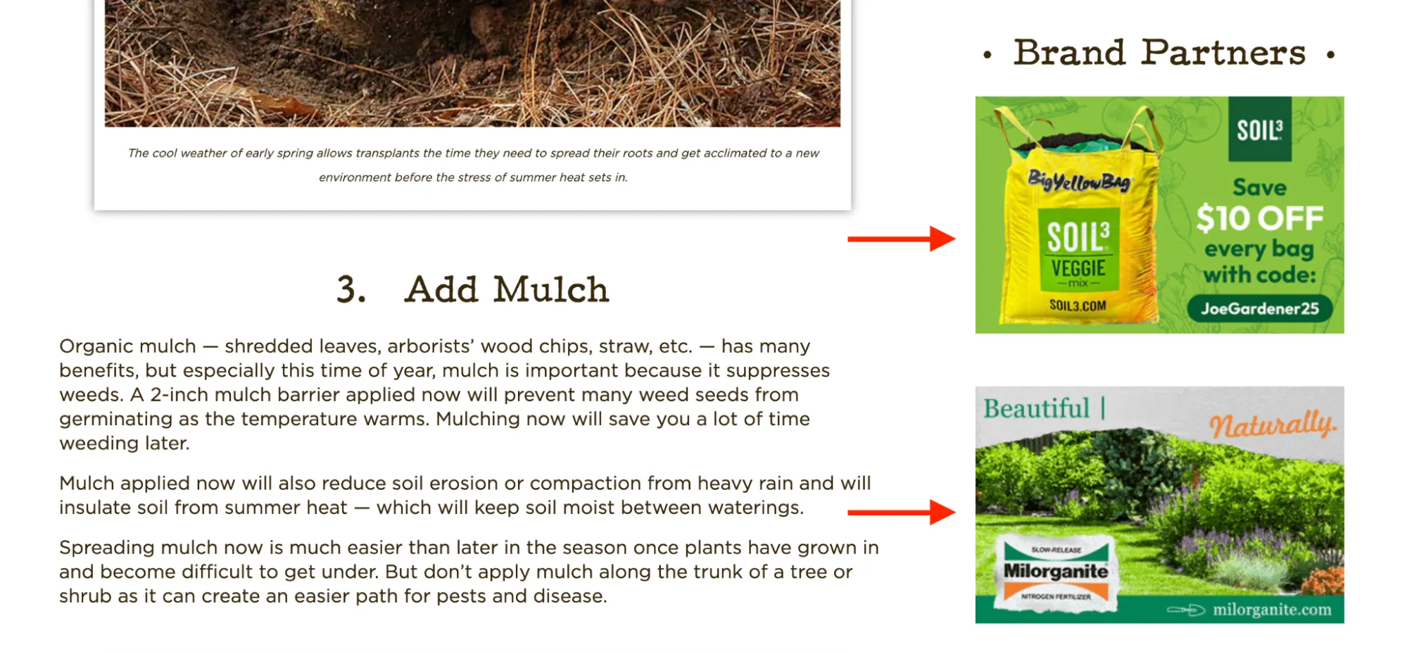 Contextual Targeting example