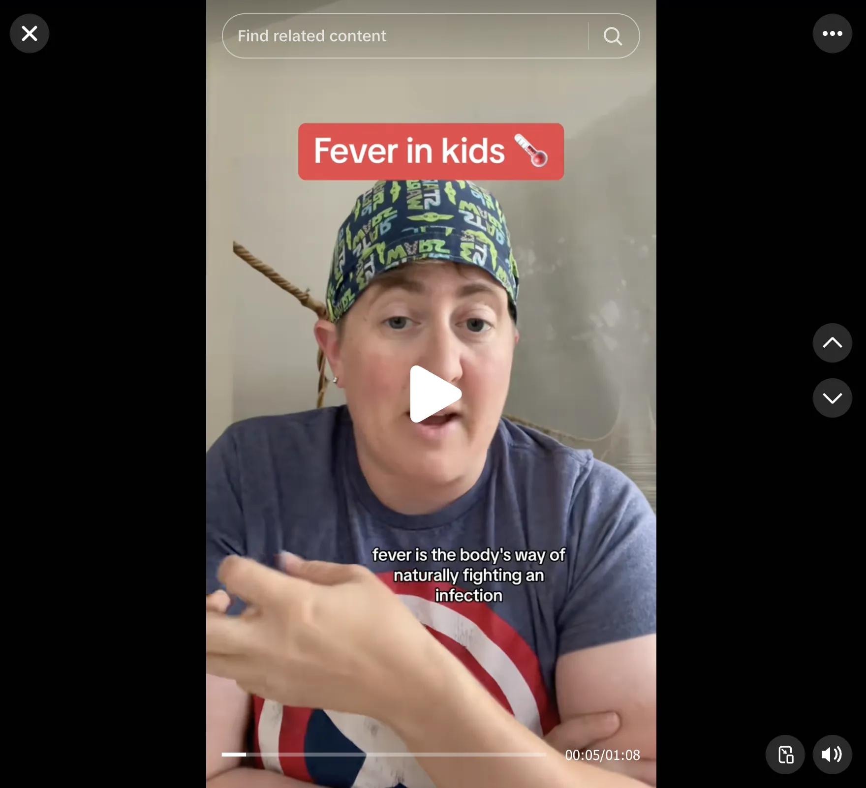 Healthcare TikTok content example