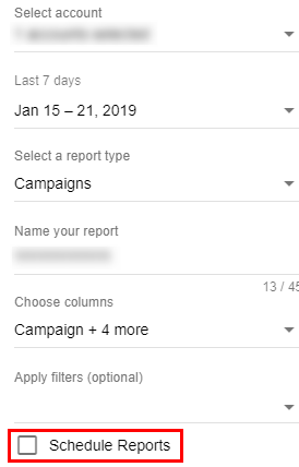 Также можно задать автообновление отчета