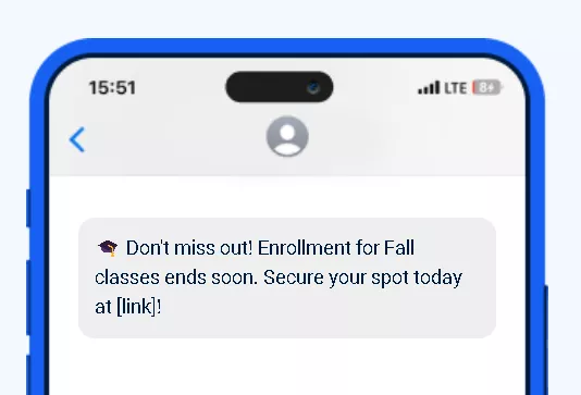 That one text could be the difference between a full course and an empty classroom.