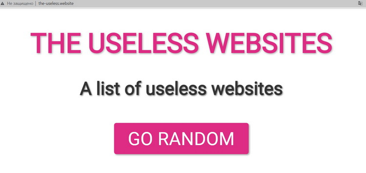 THE USELESS WEBSITES