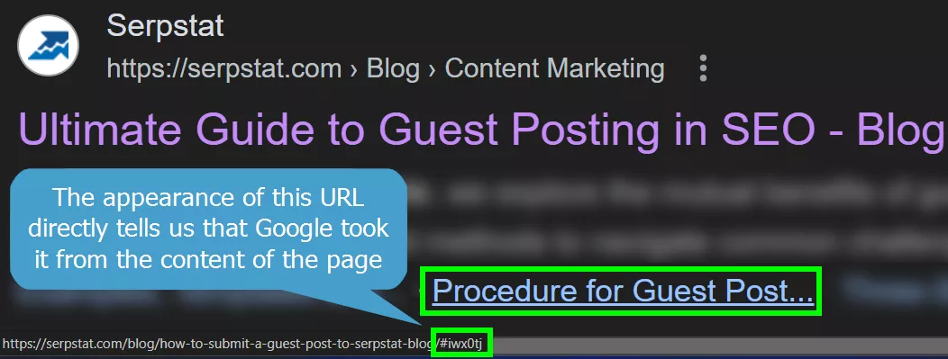 These sitelinks in Google search provide direct links to different sections of a single page, allowing users to “jump” to the part of the content that is most relevant to their query