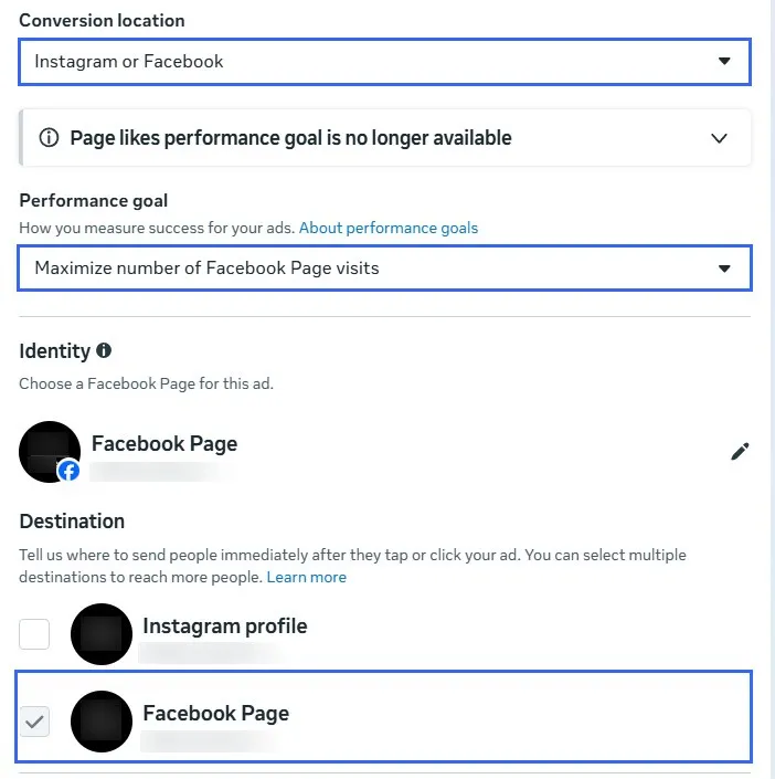Місце призначення: сторінка Facebook