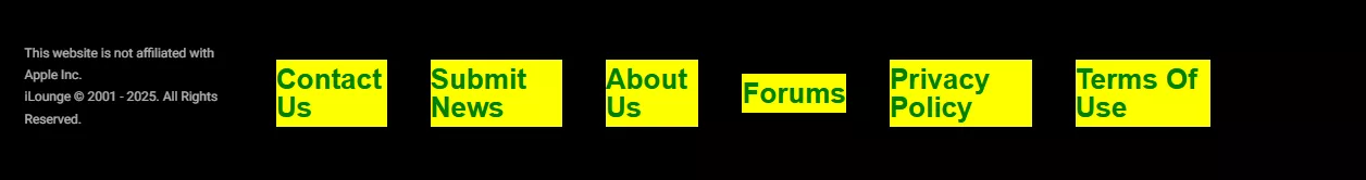 У футері зазвичай розміщують лінки на сторінки з політикою конфіденційності, контактами або картою сайту.