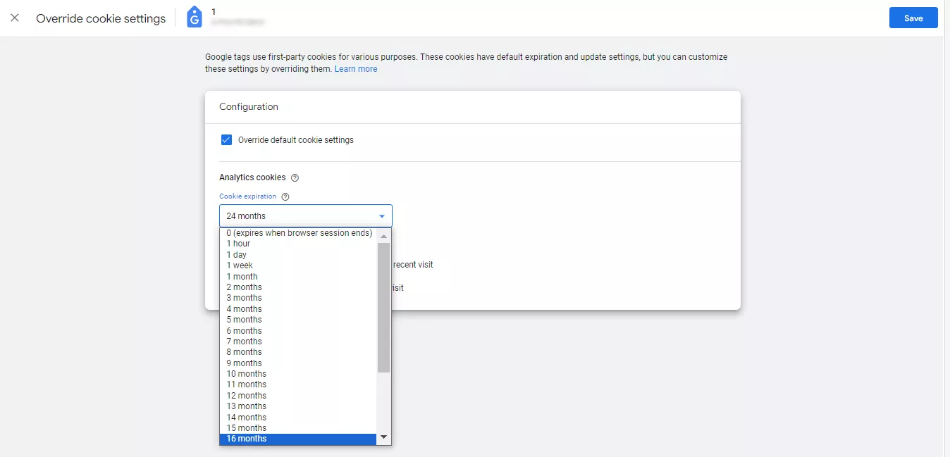 У Google Analytics 4 файли cookie для ідентифікації зберігаються за замовчуванням два роки.