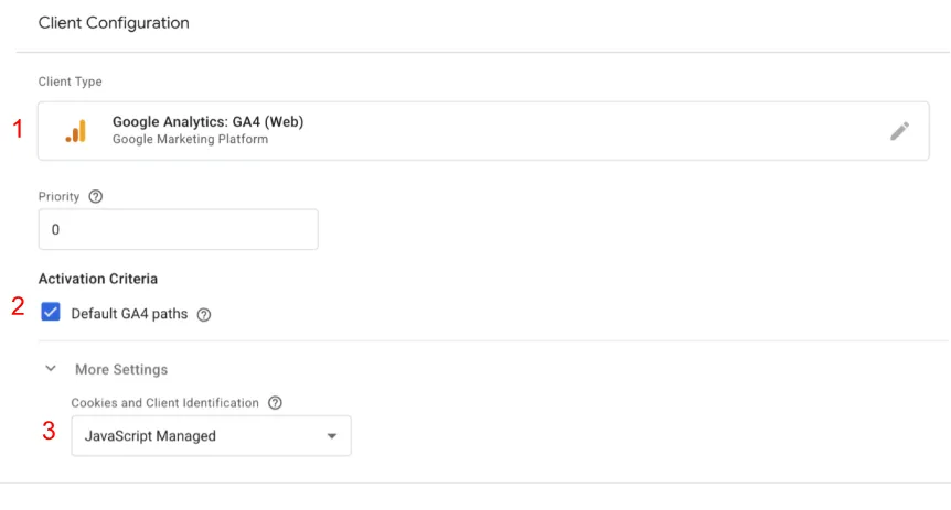 У розділі &laquo;Cookies and Client Identification&raquo; оберіть &laquo;JavaScript Managed&raquo;.