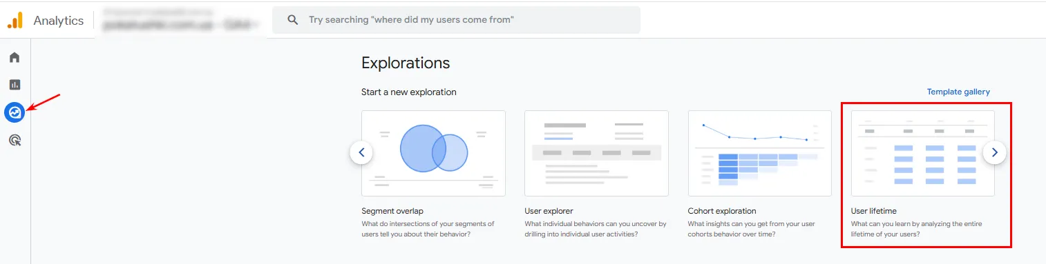 У списку Values (Значення) оберіть метрику Lifetime value.