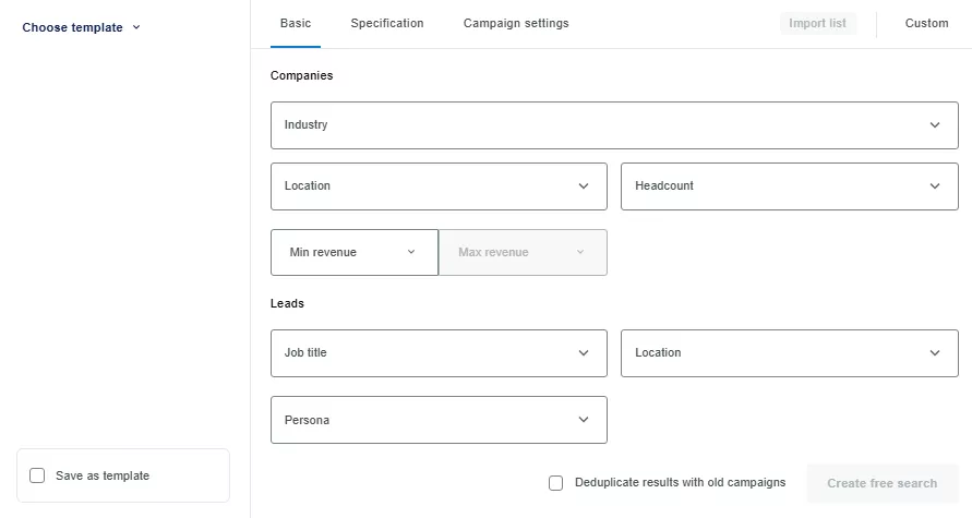 Generect интегрируется с LinkedIn, берет базу потенциальных контактов и применяет фильтры аналогичные тем, что в LinkedIn, для автоматического поиска, сегментации и валидации контактов.