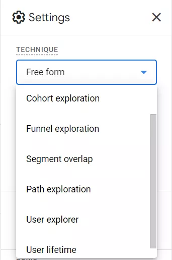 Выберите методику исследования (Technique).