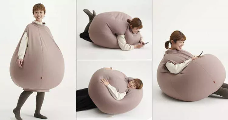 Японците са го измислили. Японска компания създаде bean bag фотьойл за носене, така че да можете да си полегнете където и да се намирате и когато си поискате.