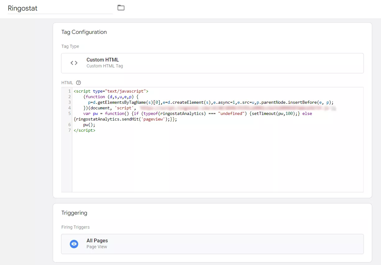 відкрийте Google Tag Manager та створіть такі тег і тригер