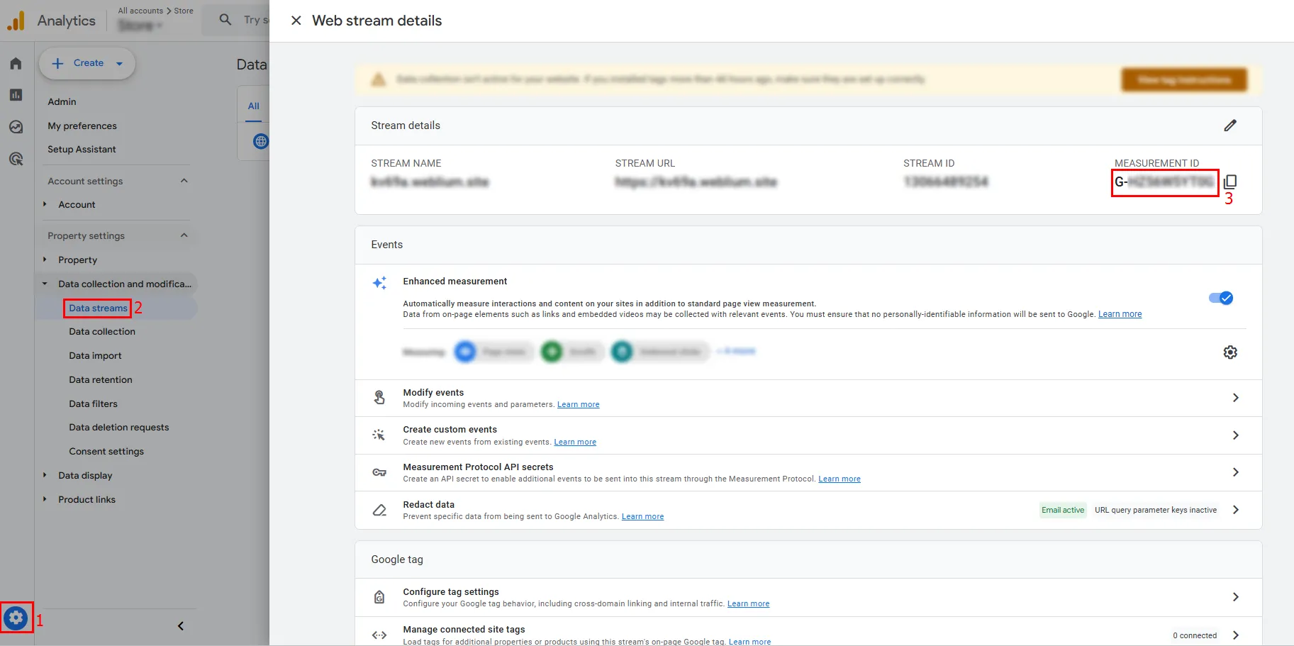 Введення Measurement ID