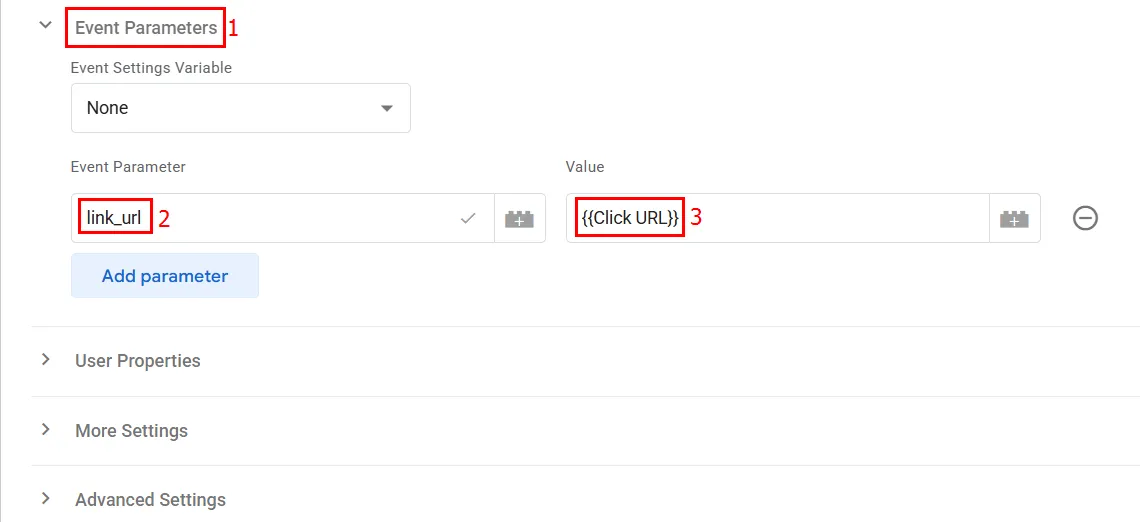 Параметри події (Event Parameters)