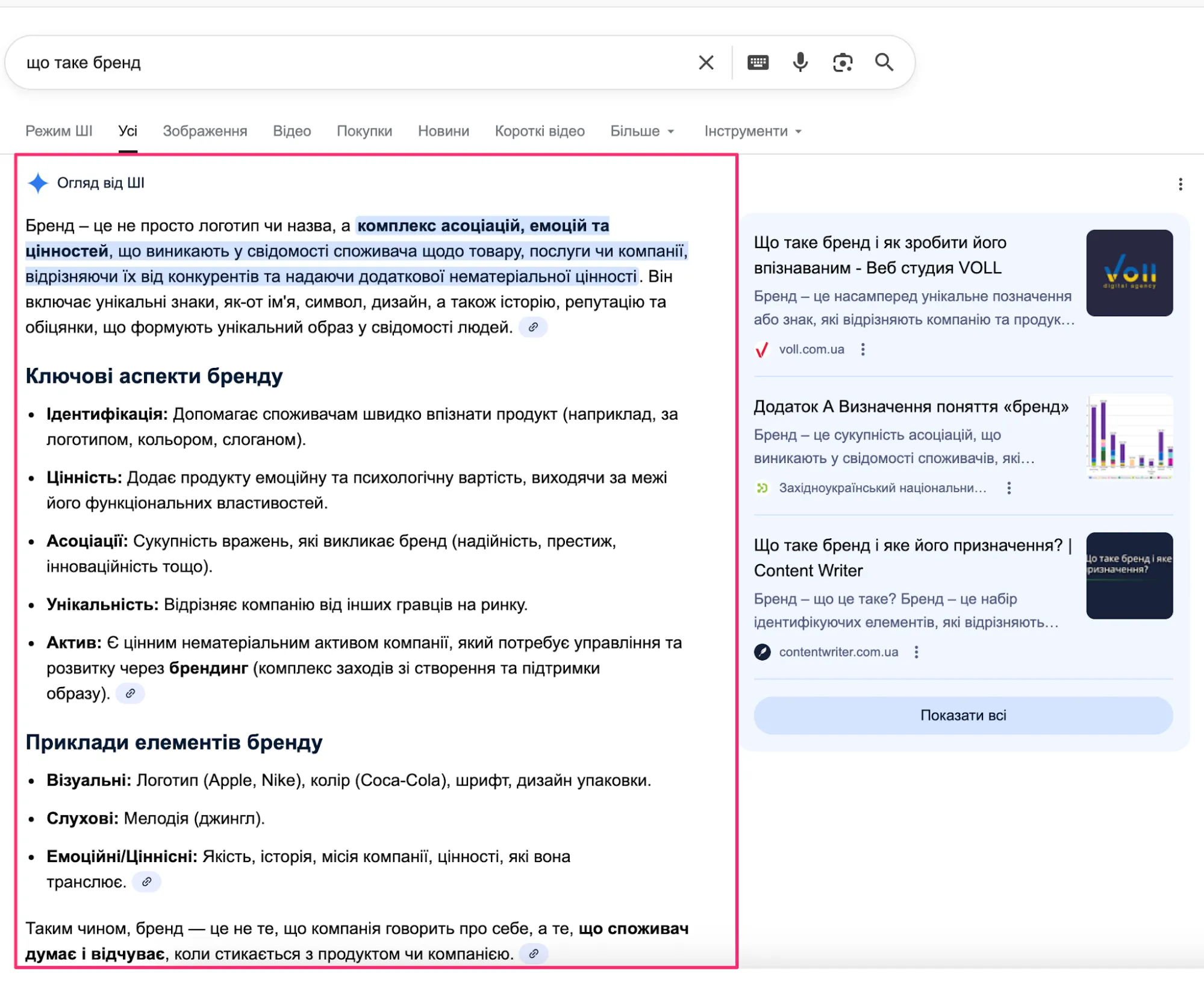 AI-блоки у Google
