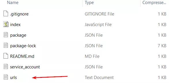 Зайдите в папку, которую вы ранее создали для проекта, и выберите файл «urls».