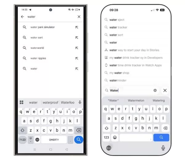 замість того, щоби вводити повний запит, обирають із запропонованих варіантів.
